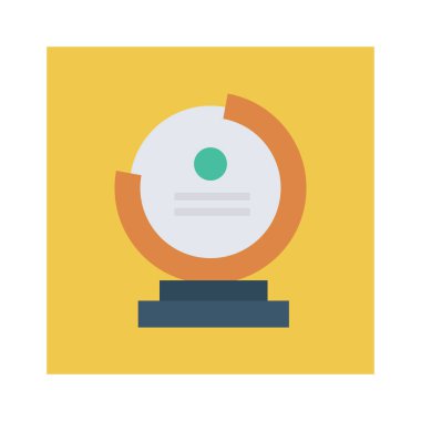 Vektör illüstrasyon düz simgesi. kupa  