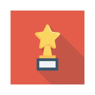 Vektör illüstrasyon düz simgesi. kupa  