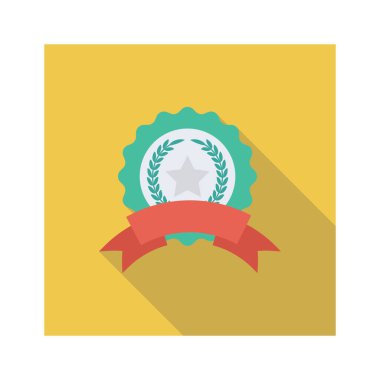 Vektör illüstrasyon düz simgesi. Ödül