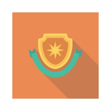 Vektör illüstrasyon düz simgesi. Ödül