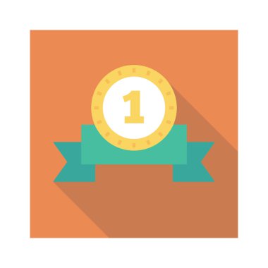 Vektör illüstrasyon düz simgesi. Ödül