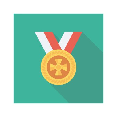 Madalya Ödülü simgesi. vektör çizim 