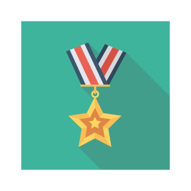Madalya Ödülü simgesi. vektör çizim 