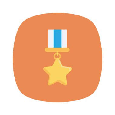 Madalya Ödülü simgesi. vektör çizim 