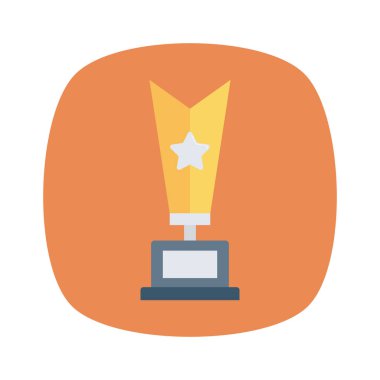 Vektör illüstrasyon düz simgesi. kupa  