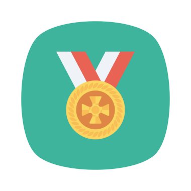 Madalya Ödülü simgesi. vektör çizim 