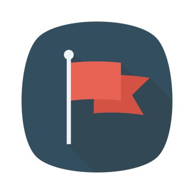 Vektör illüstrasyon düz simgesi. Ödül, bayrak