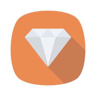 Vektör illüstrasyon düz simgesi. Ödül, elmas.