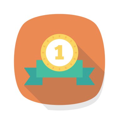 Madalya, ödül, şampiyon. vektör illüstrasyonu 