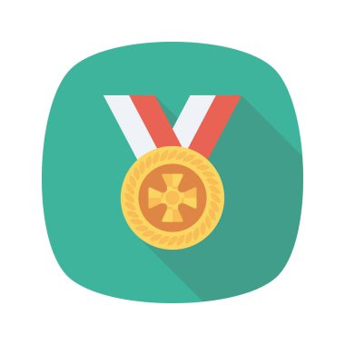 Madalya, ödül, şampiyon. vektör illüstrasyonu 