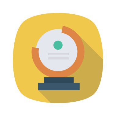 Etkinlik vektörü düz simge bardağı, kupa  