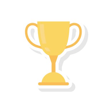 Etkinlik vektörü düz simge bardağı, kupa  