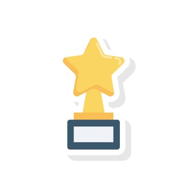 Vektör illüstrasyon düz simgesi. kupa  