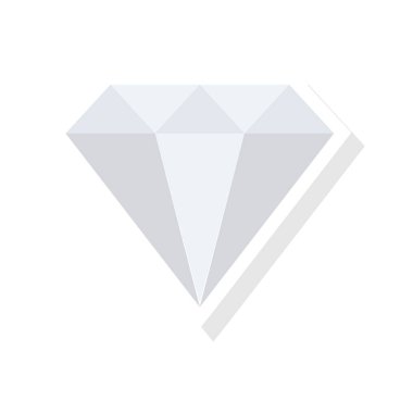 Vektör illüstrasyon düz simgesi. Ödül, elmas.