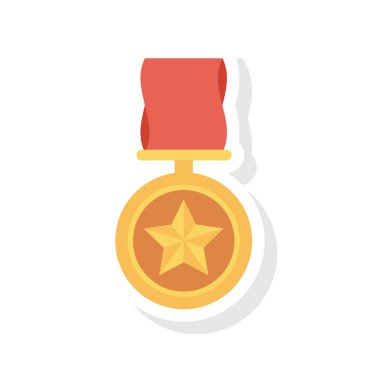 Madalya, ödül, şampiyon. vektör illüstrasyonu 