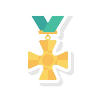 Madalya, ödül, şampiyon. vektör illüstrasyonu 