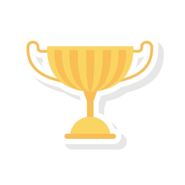 Etkinlik vektörü düz simge bardağı, kupa  