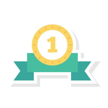 Madalya Ödülü simgesi. vektör çizim 