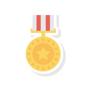 Madalya, ödül, şampiyon. vektör illüstrasyonu 