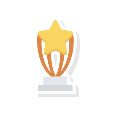 Etkinlik vektörü düz simge bardağı, kupa  