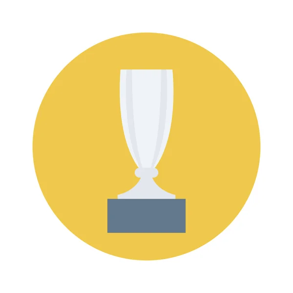 Vector Illustration Flat Icon Trophy — Stock Vector