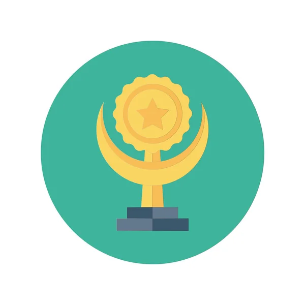 Vector Illustration Flat Icon Trophy — Stock Vector