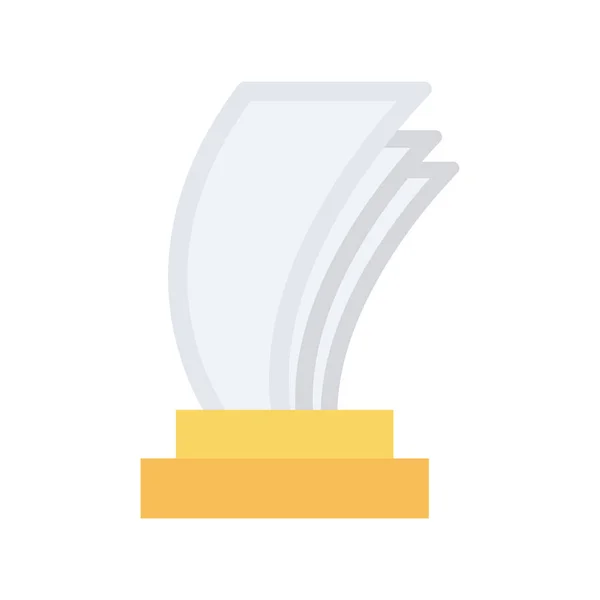 Vector Illustration Flat Icon Trophy — Stock Vector