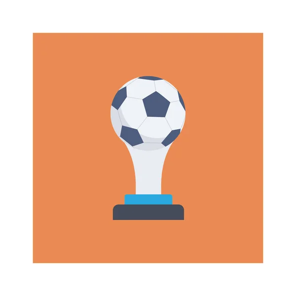 Icono Plano Ilustración Vectorial Recompensa Copa Fútbol — Vector de stock