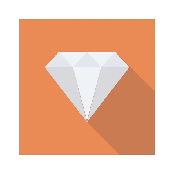 Vector Illustration Flat Icon Reward Diamond — Stock Vector