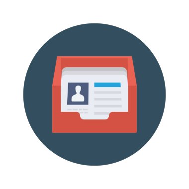 Vektör çizimi. Takım çalışması düz daire simgesi. belgeler