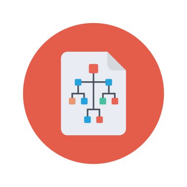 Vektör çizimi. Takım çalışması düz daire simgesi. belge
