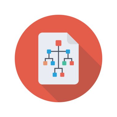 Vektör çizimi. Takım çalışması düz simgesi. belge