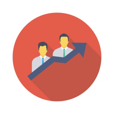 Vektör çizimi. Takım çalışması düz simgesi. büyüme