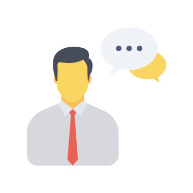 Vektör çizimi. Takım çalışması düz simgesi. sohbet