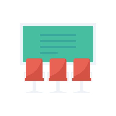 Vektör çizimi. Takım çalışması düz simgesi. Toplantı odası 