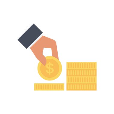 Vektör çizimi. Takım çalışması düz simgesi. Bozukluklarla el. 