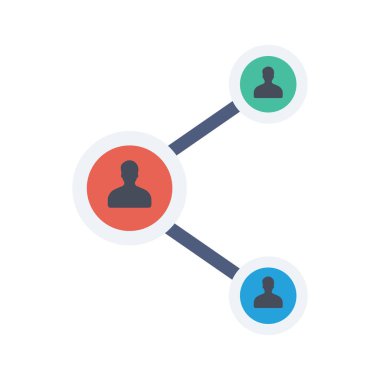 Vektör çizimi. Takım çalışması düz simgesi.  