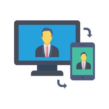 Vektör çizimi. Takım çalışması düz daire simgesi. işbirliği