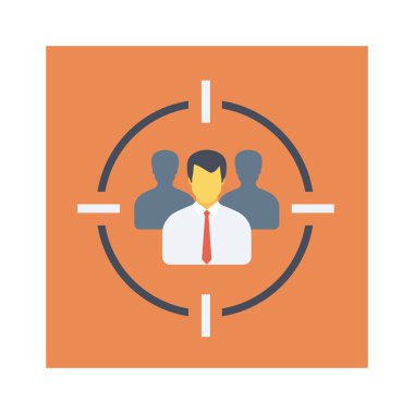 Vektör çizimi. Takım çalışması düz simgesi. aday araması 