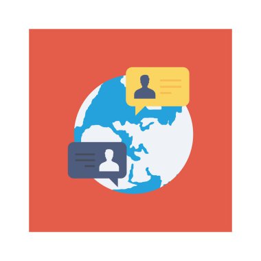 Vektör çizimi. Takım çalışması düz simgesi. sohbet