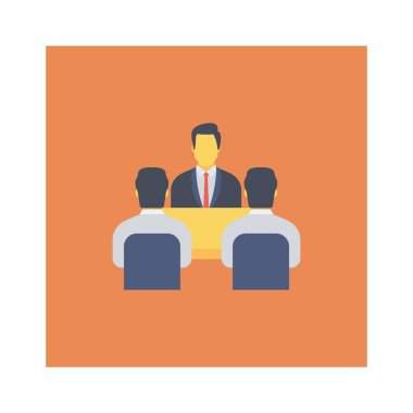 Vektör çizimi. Takım çalışması düz simgesi. toplantı 