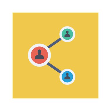 Vektör çizimi. Takım çalışması düz simgesi. 