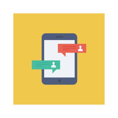 Vektör çizimi. Takım çalışması düz simgesi. sohbet