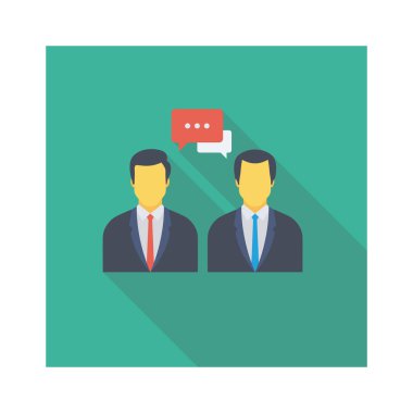 Vektör çizimi. Takım çalışması düz simgesi. iş adamları