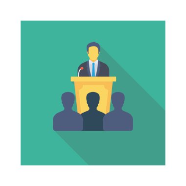 Vektör çizimi. Takım çalışması düz simgesi. toplantı