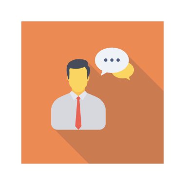 Vektör çizimi. Takım çalışması düz simgesi. sohbet