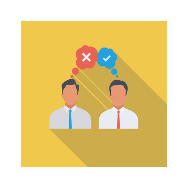 Vektör çizimi. Takım çalışması düz simgesi. iş adamları