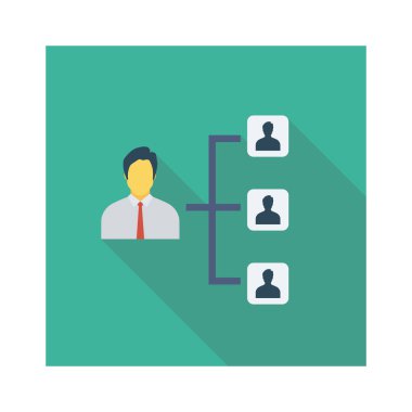 Vektör çizimi. Takım çalışması düz simgesi. 