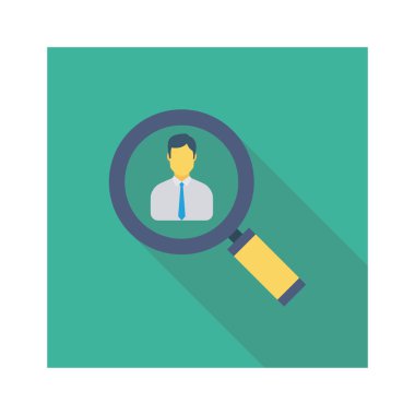 Vektör çizimi. Takım çalışması düz simgesi. aday araması