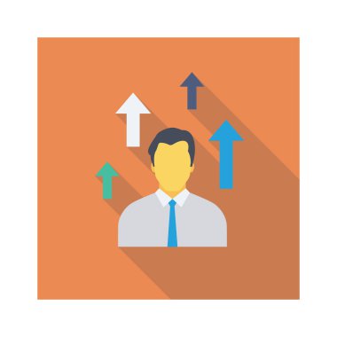 Vektör çizimi. Takım çalışması düz simgesi. İş adamı